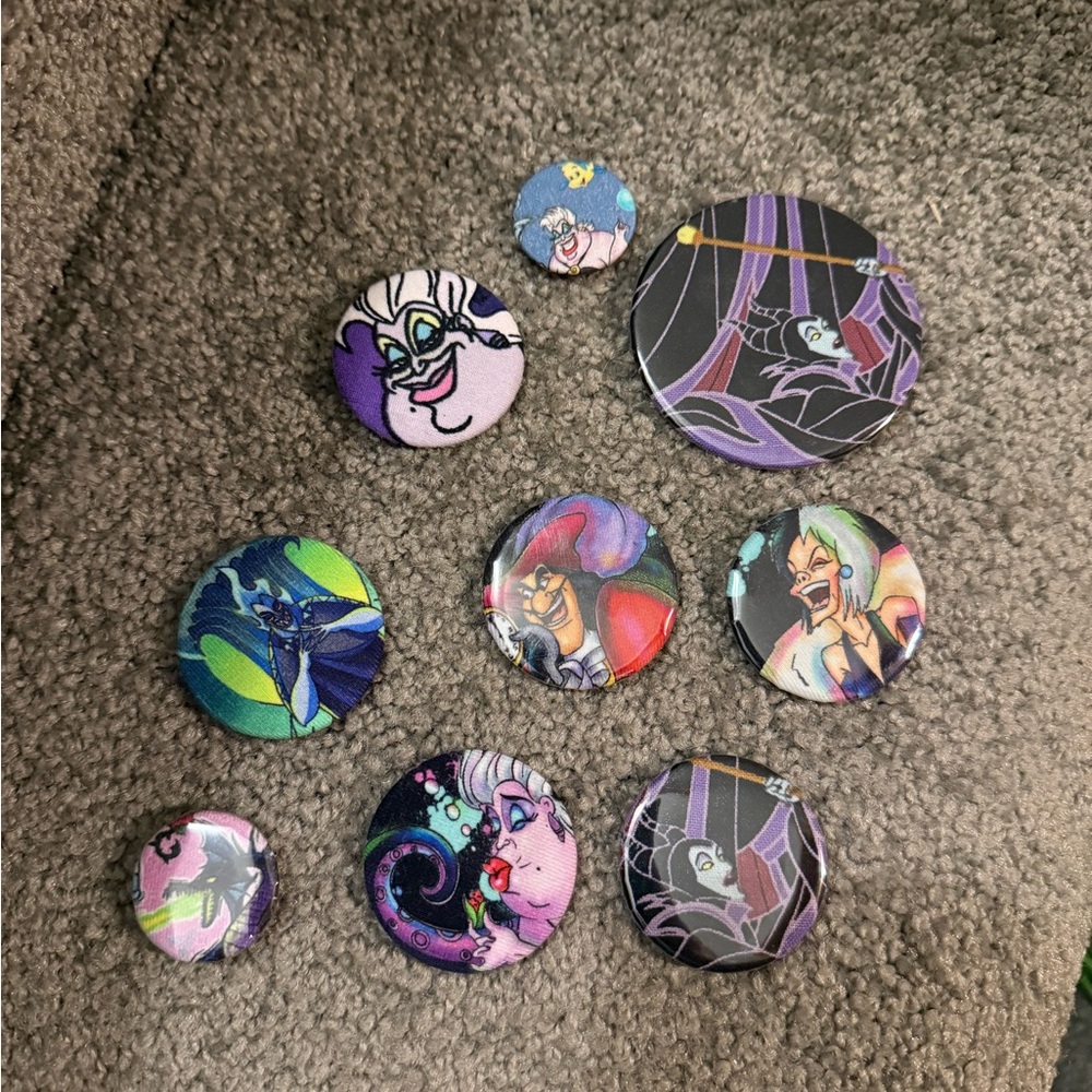 Set of 9 Disney Villains Magnet Set